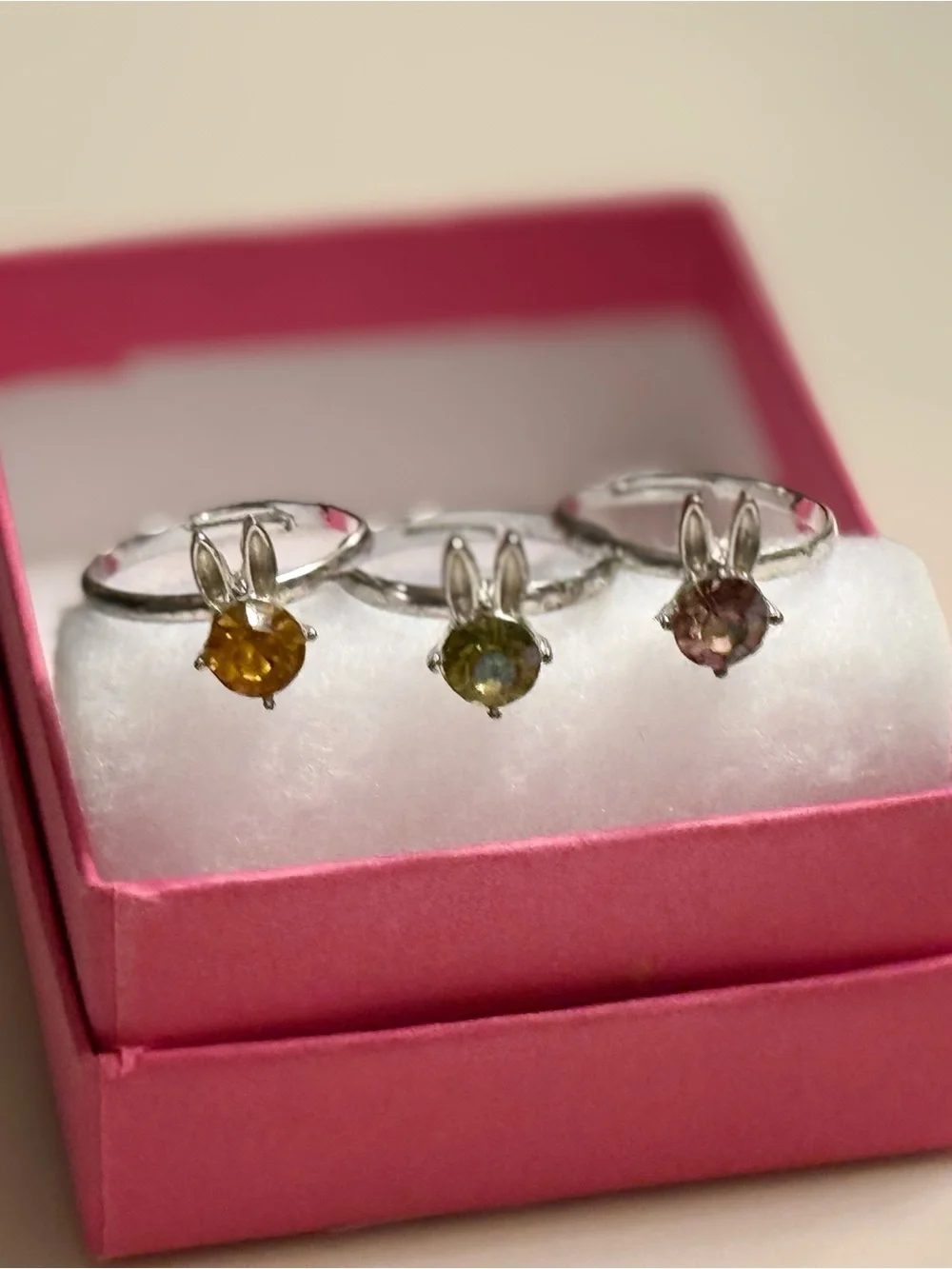 Set of 3 children’s super cute butterfly rings for girls!